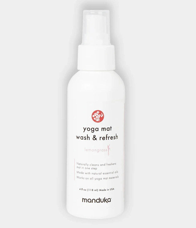 Yoga mat spray